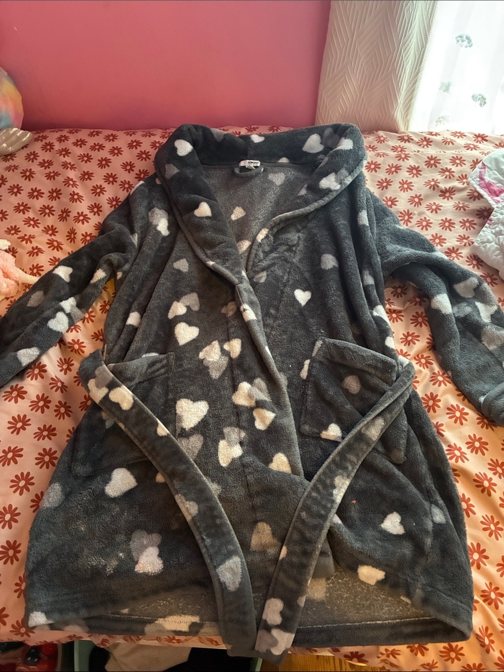 Sonoma Plush Robe in Charcoal Gray